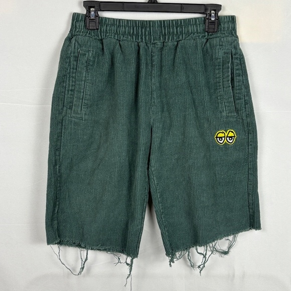 Get it straight Ride Krooked Men Skateboard Shorts Sz 28 Corded Corduroy Raw hem - Picture 1 of 11